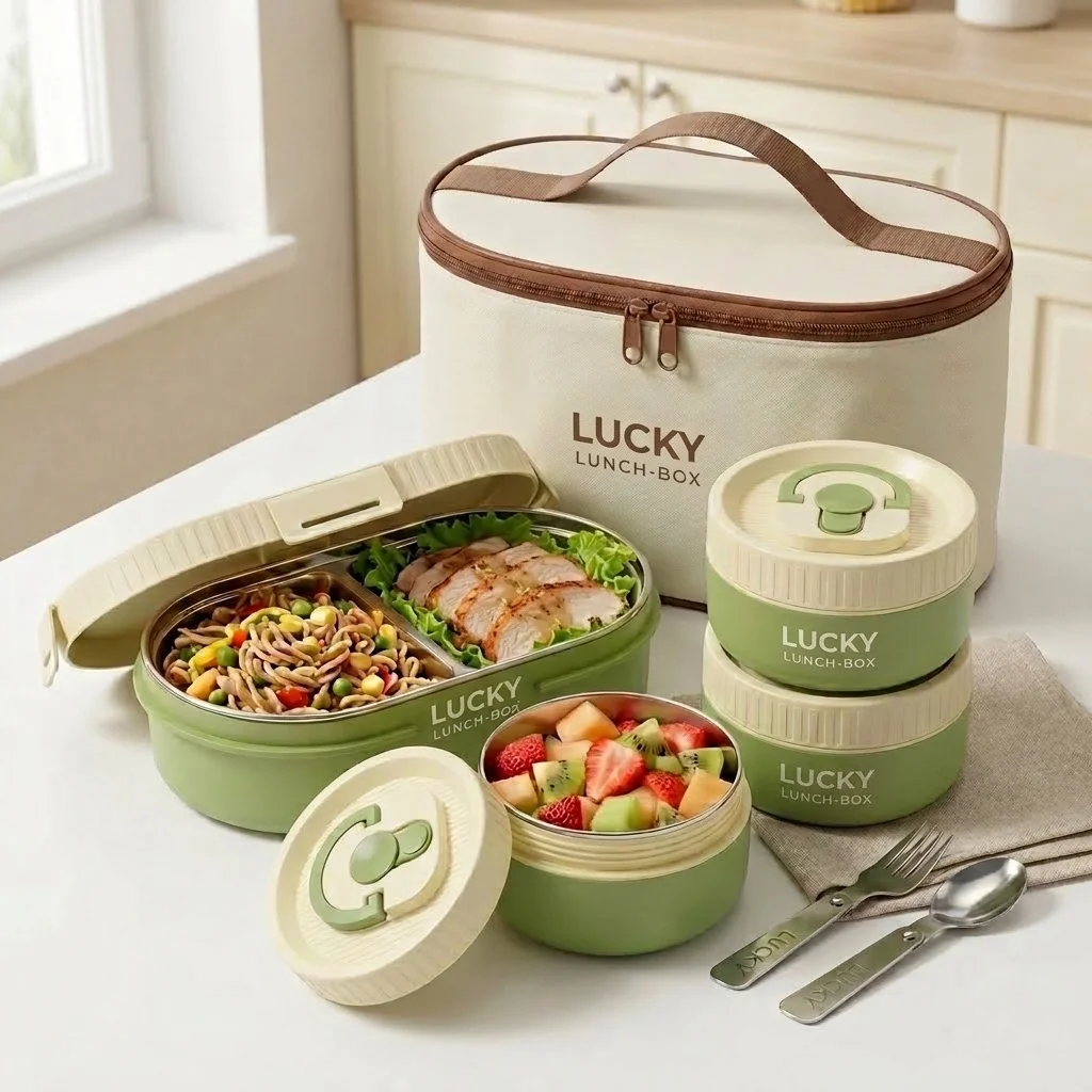 304 Stainless Steel Thermal Be - Food Storage With Dividers recension och pris