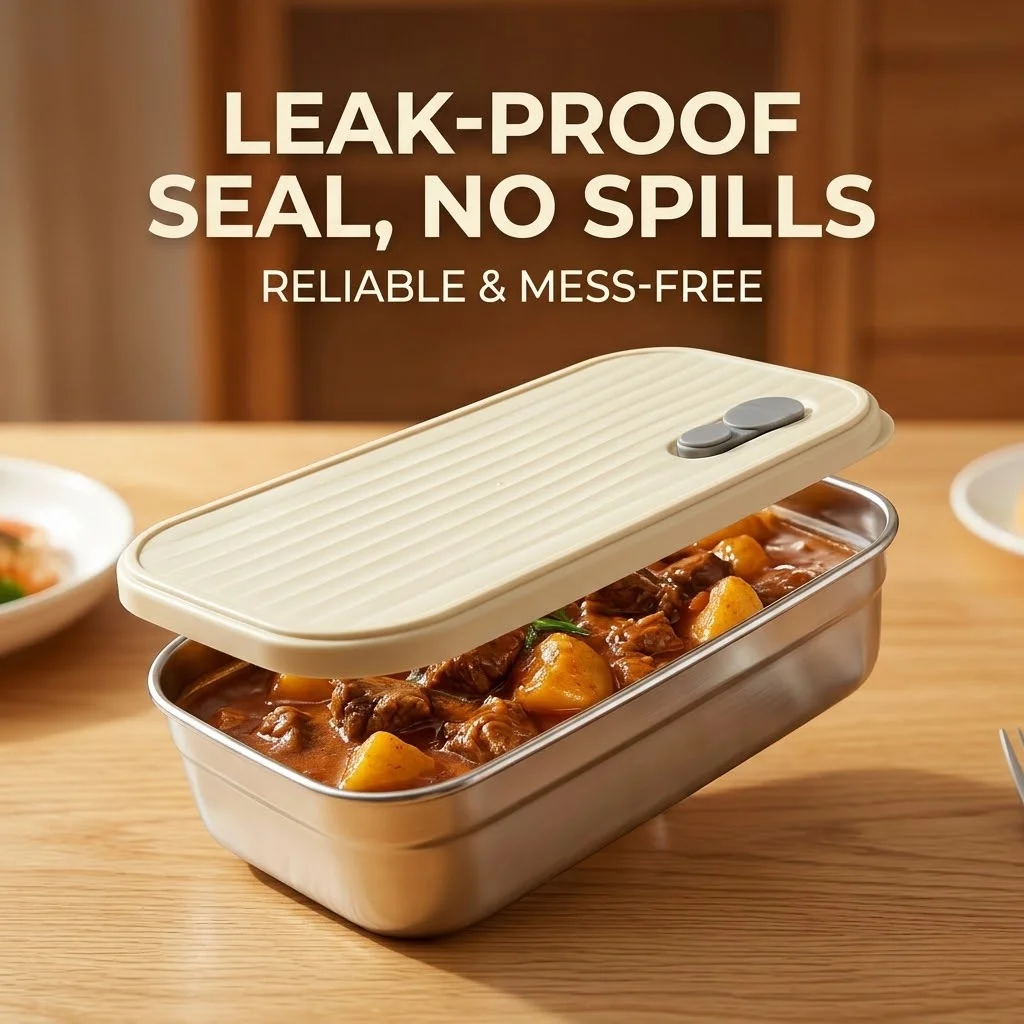 304 Stainless Steel Lunch Box  - Food Storage Oven Safe recension och pris