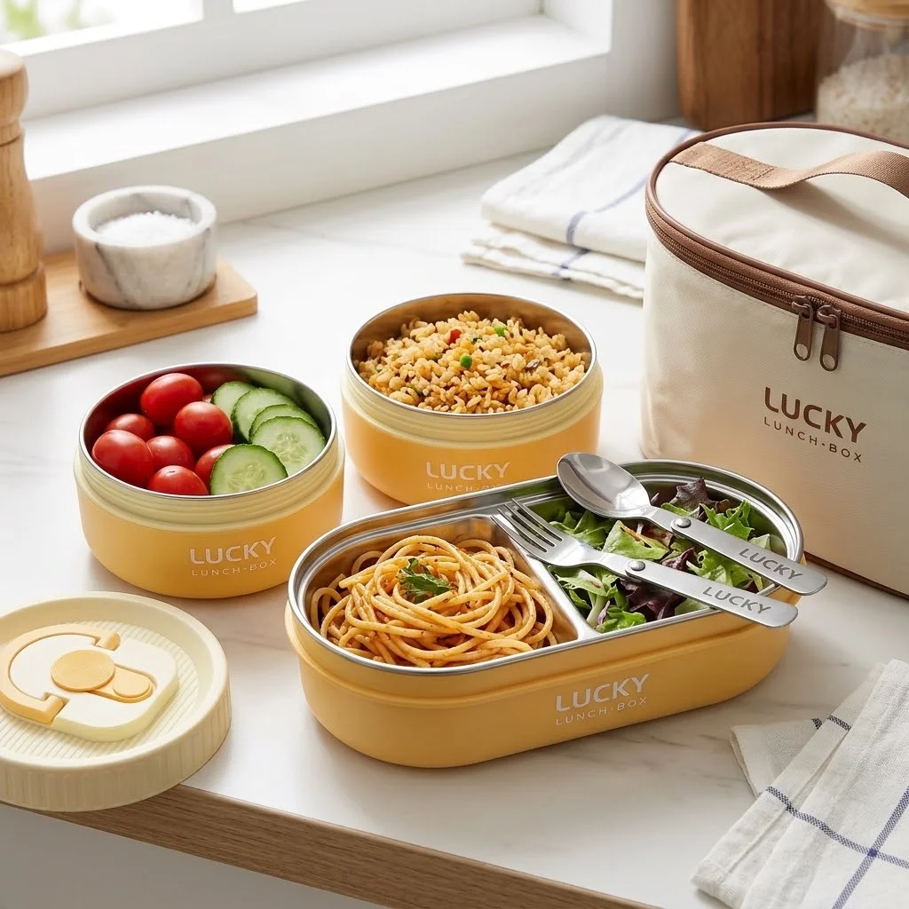 304 Stainless Steel Bento Lunc - Food Storage With Dividers recension och pris