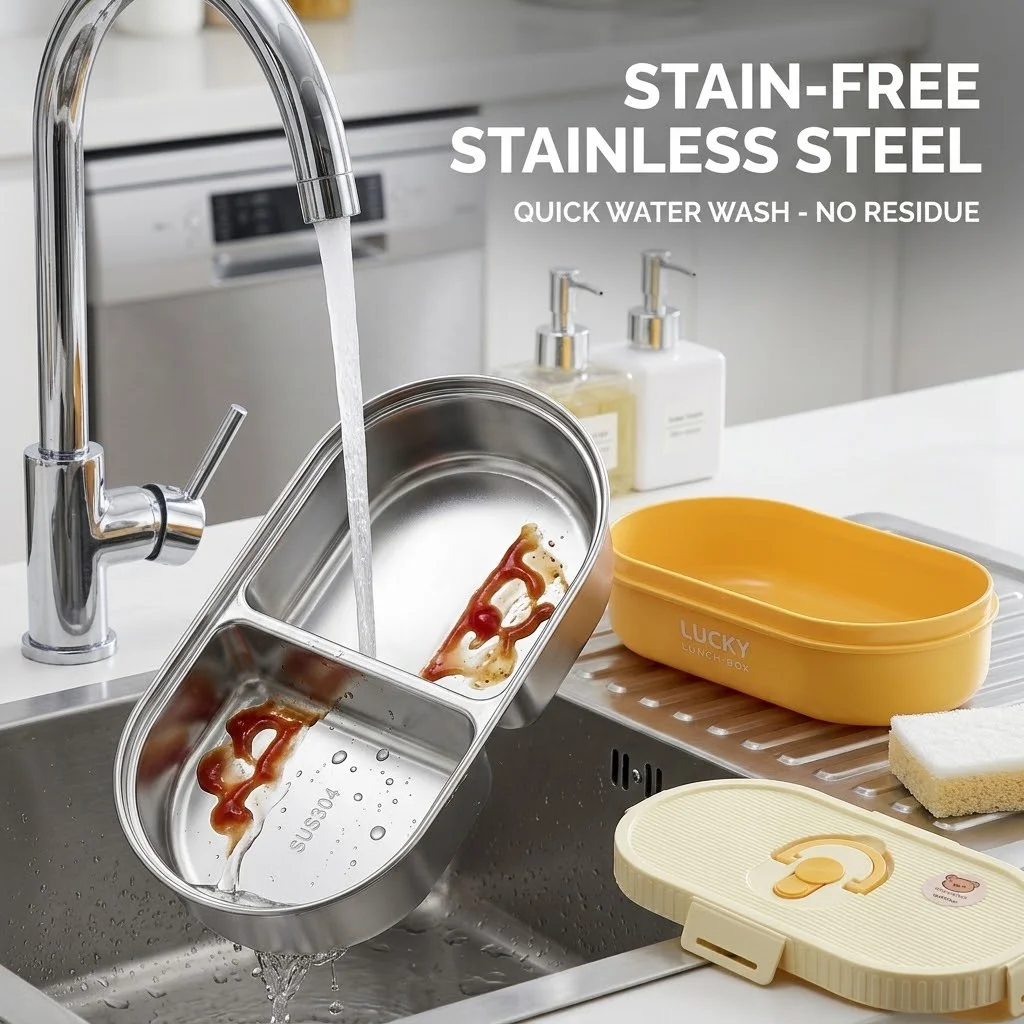 304 Stainless Steel Bento Lunc - Food Storage With Dividers recension och pris