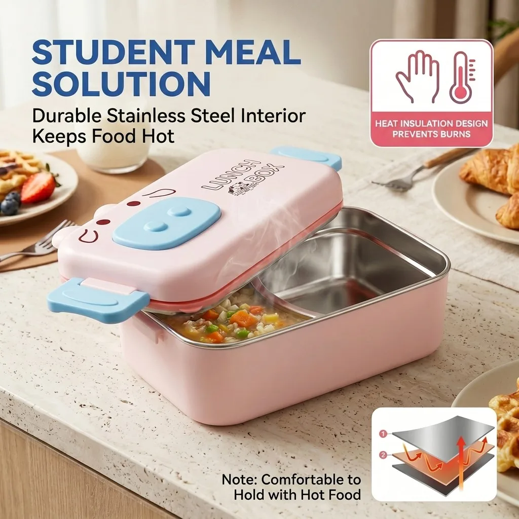 304 Stainless Steel Bento Box  - Food Storage Oven Safe recension och pris