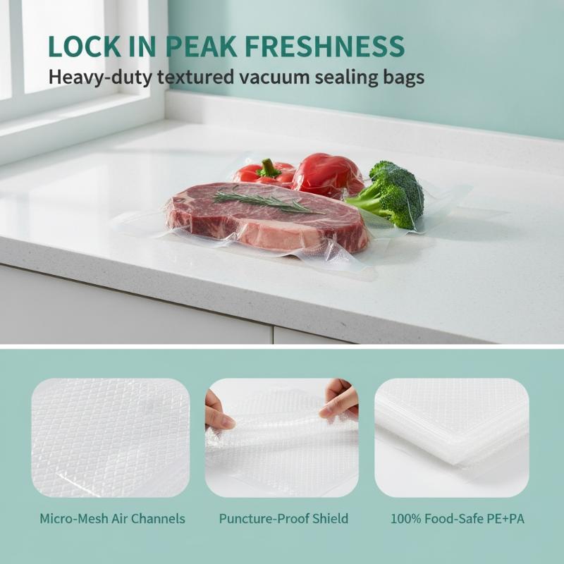 100 PCS BPA Free Vacuum Sealer - Food Storage Bag recension och pris